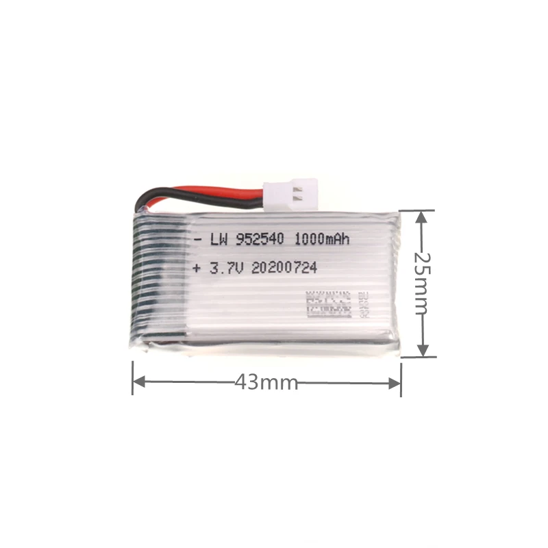 ドローン用バッテリー,3.7v,1000mah,25c,syma x5 x5c x5sc x5sw tk m68 mjx x705c sg600 rc,スペアパーツ