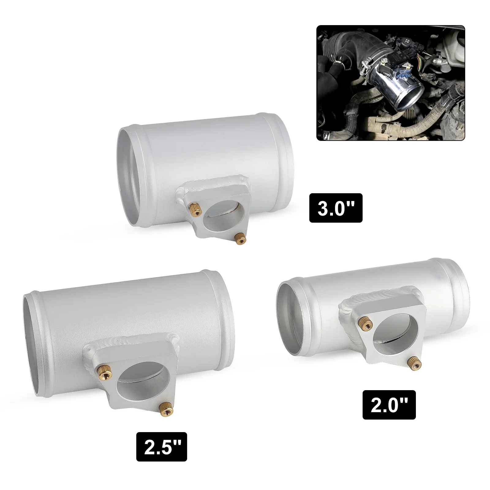 

CNSPEED 2 "/2,5"/3" MAF датчик массового расхода воздуха адаптер для крепления трубы фланцевая база для Nissan для Honda для Ford EPAA02G10K