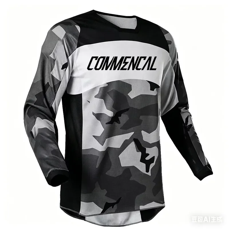 3D Print Casual Long Sleeve Men Breathable MTB Off Road Enduro Mountain Motocross Jersey Bike Cycling Top Riding Quick Dry