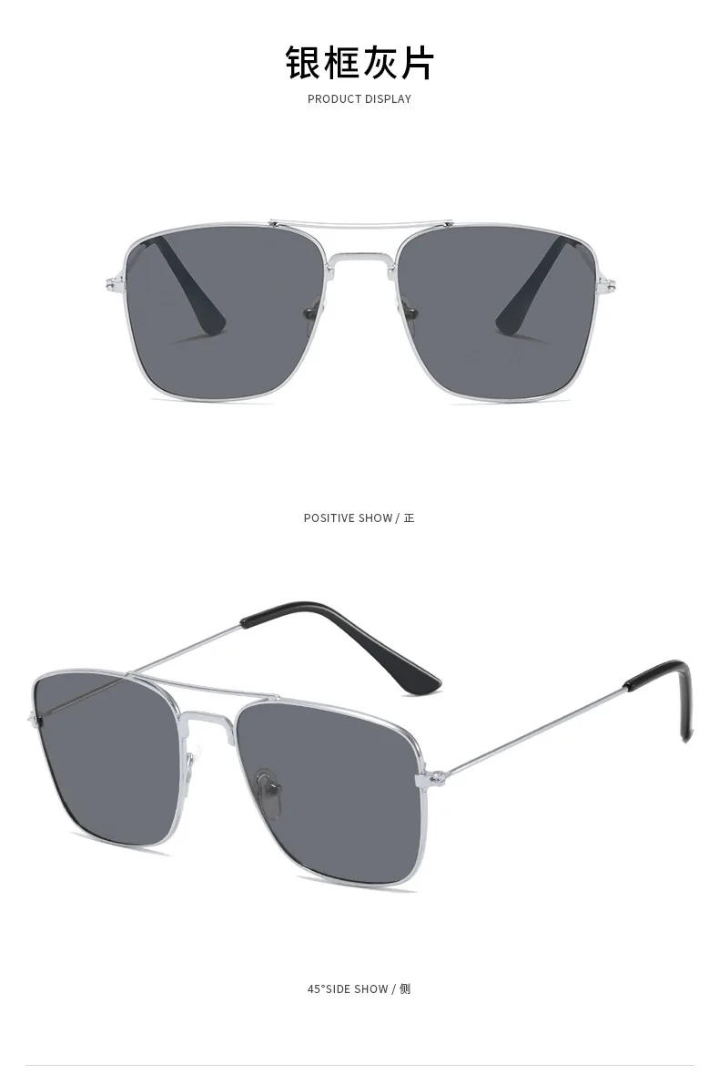 Quadratische Sonnenbrille Männer Vintage Metall Sonnenbrille für Frauen Luxusmarke Brille Sonnenbrille Damen Sonnenbrille für weibliche männliche antike – Detail 12