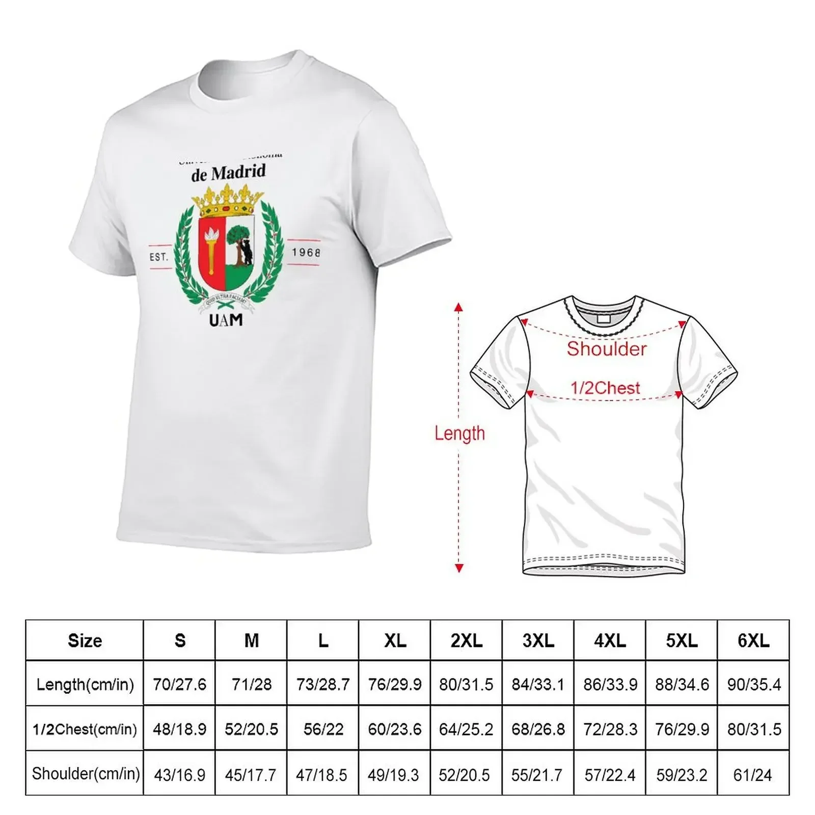 The Autonomous University of Madrid T-Shirt basketball graphic tees graphics quick-drying mens clothes