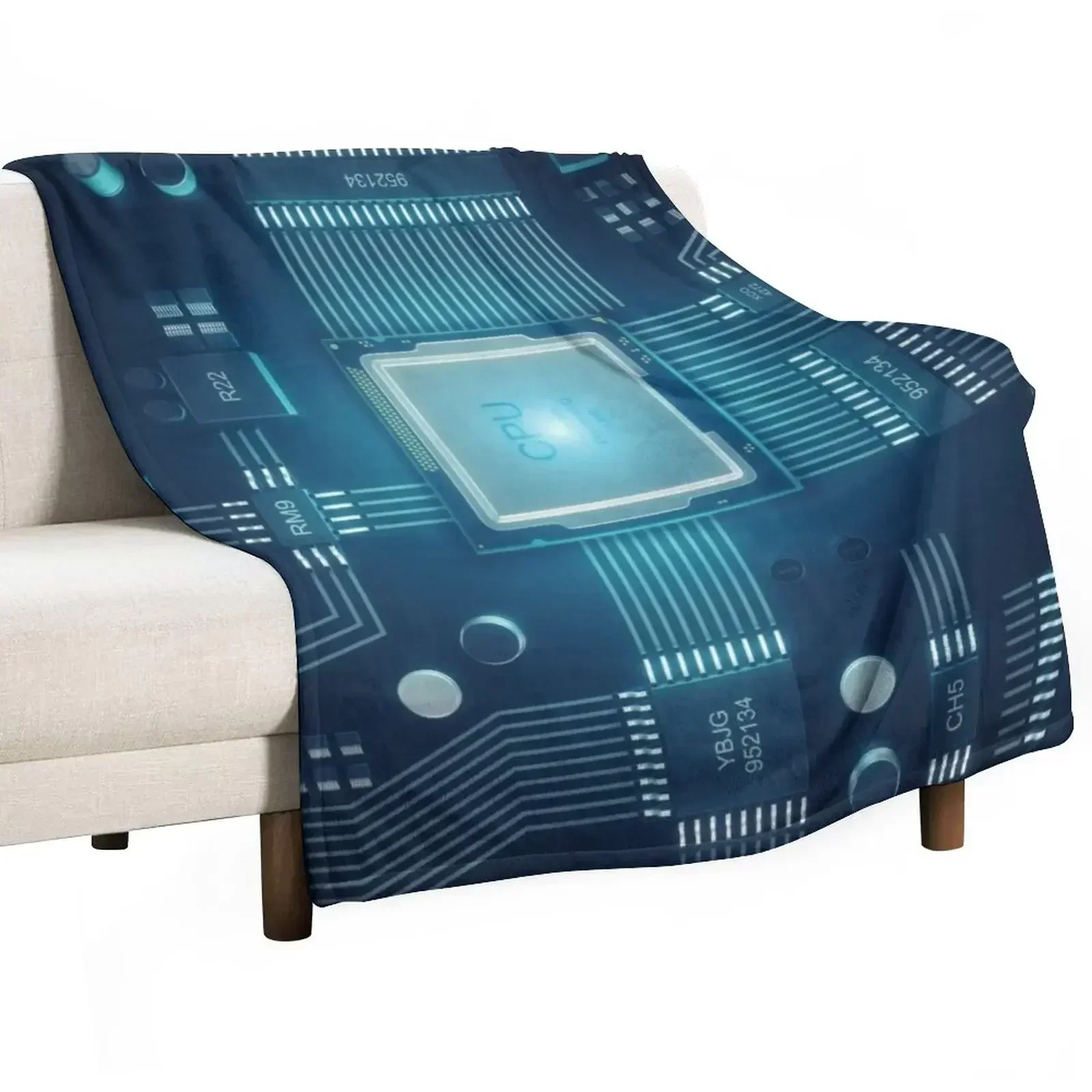 CPU Motherboard Throw Blanket Sofas Baby Cute Decoratives Blankets