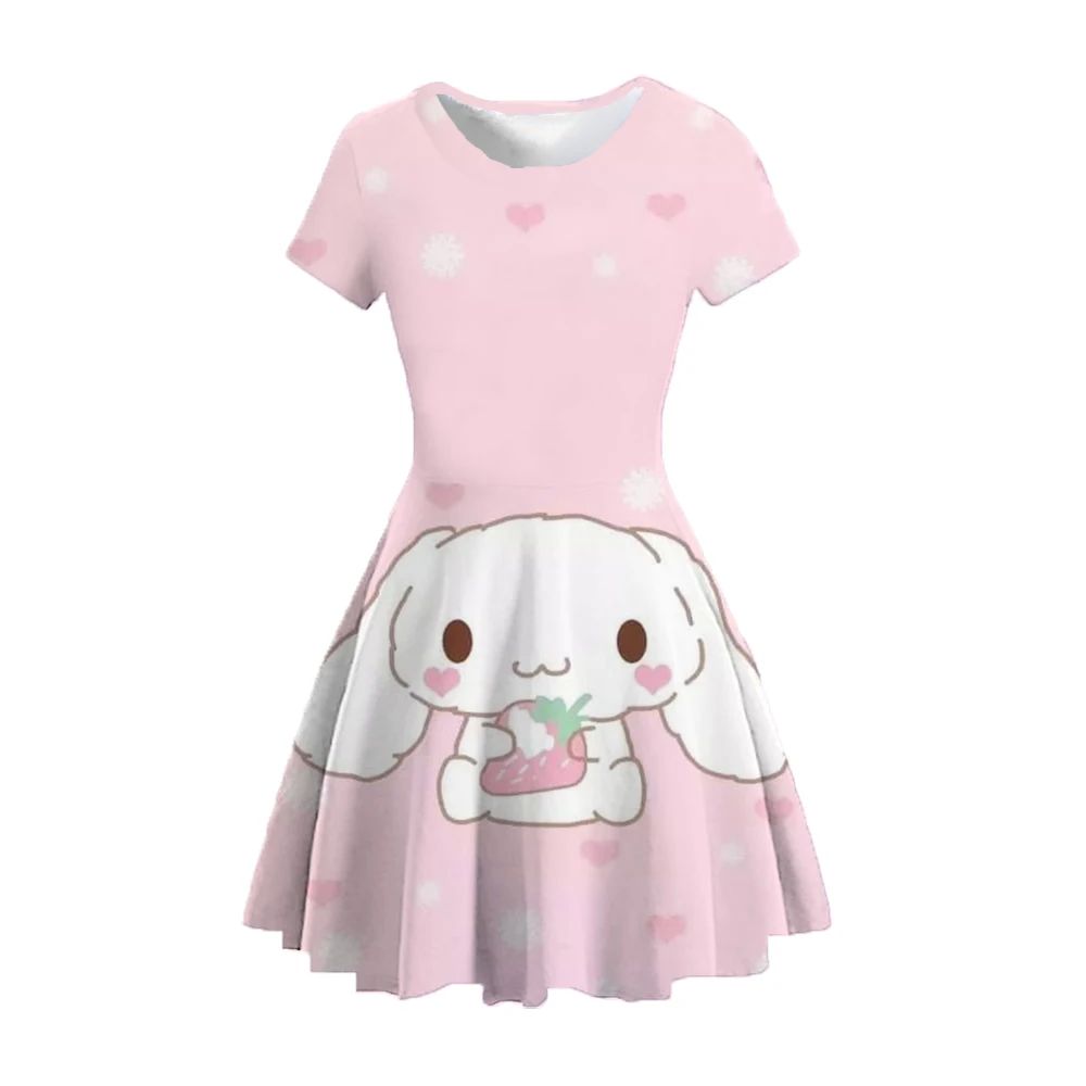 Yugui Dog Series Printing Cartoon Character Lovely Casual Cassents and Comfortable Waist Lale Children's Princess Skir