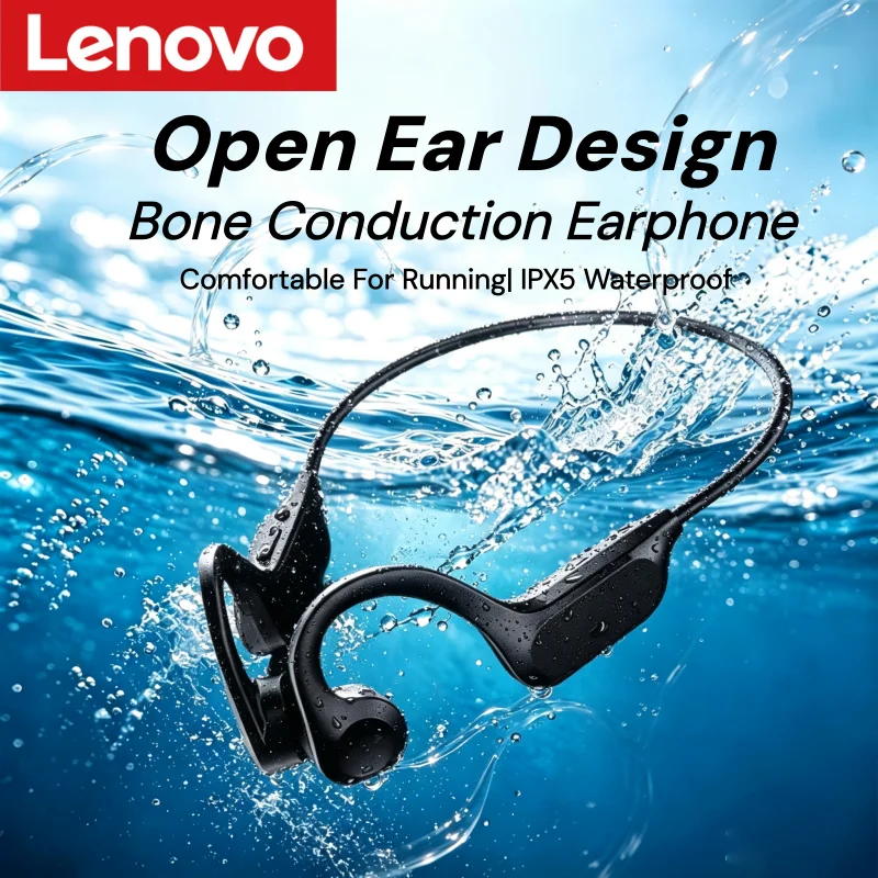 Lenovo X7 Bone Conduction Wireless Earphone Sport Swimming Bluetooth Compatible Headphone Hand-free With Mic For Running Earbuds