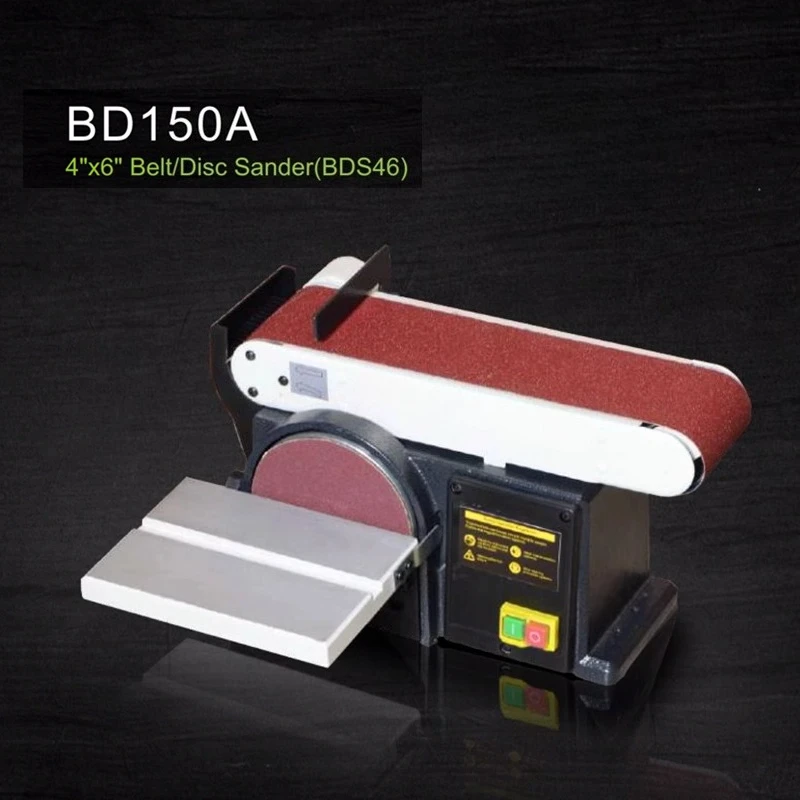 Small Benchtop Belt Sander DIY Woodworking Metal Polishing Grinding Machine with Sandpaper for Hobby Craft