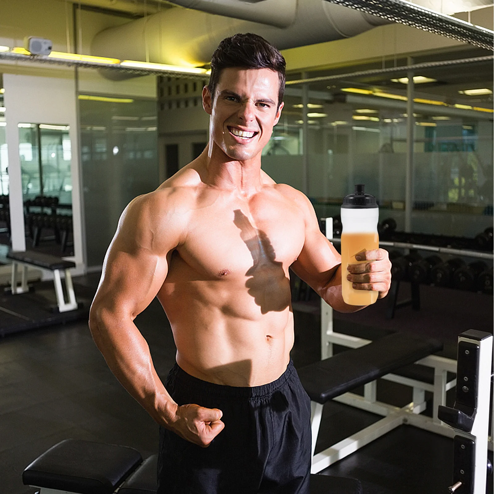 

Portable Outdoor Water Bottle Large Capacity Gym Fitness Water Cup Leak-Proof Bpa-Free Squeeze Spray Bottle for Cycling