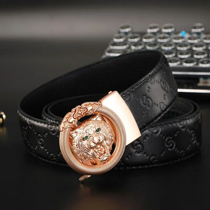 メンズレザーベルト自動ウエストバンド作業ストラップスタイリッシュなエスナイザーベルト男性カジュアル男性ズボンウエストベルト-zd2199