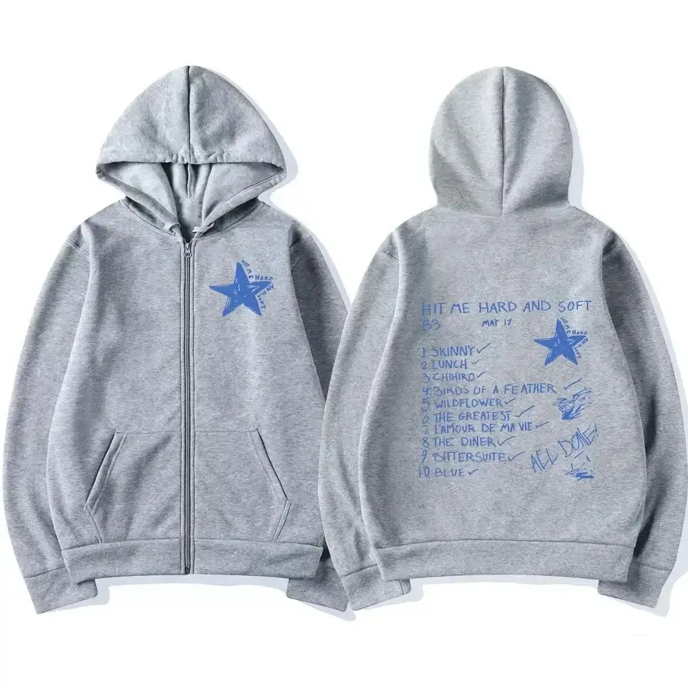 

Мужская повседневная куртка-жакет Hit Me Hard And Soft 2024 Tour на молнии, осенне-зимняя, с V-образным вырезом, от Seven Sve