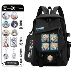 Honkai: Star Rail Backpack with Pain Pack Badge Set Anime Bag Teenagers Schoolbag Students Book Travel Bag Girl Boy Cosplay