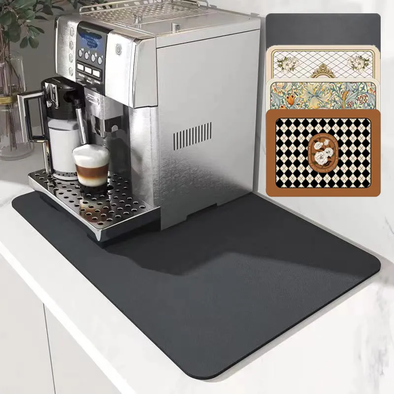 Super saugfähige, rutschfeste, große, saugfähige Abtropfmatte für die Küche, Kaffeegeschale, Trockenmatte, schnell trocknend, für Badezimmer, Abtropfunterlage, Geschirrmatte