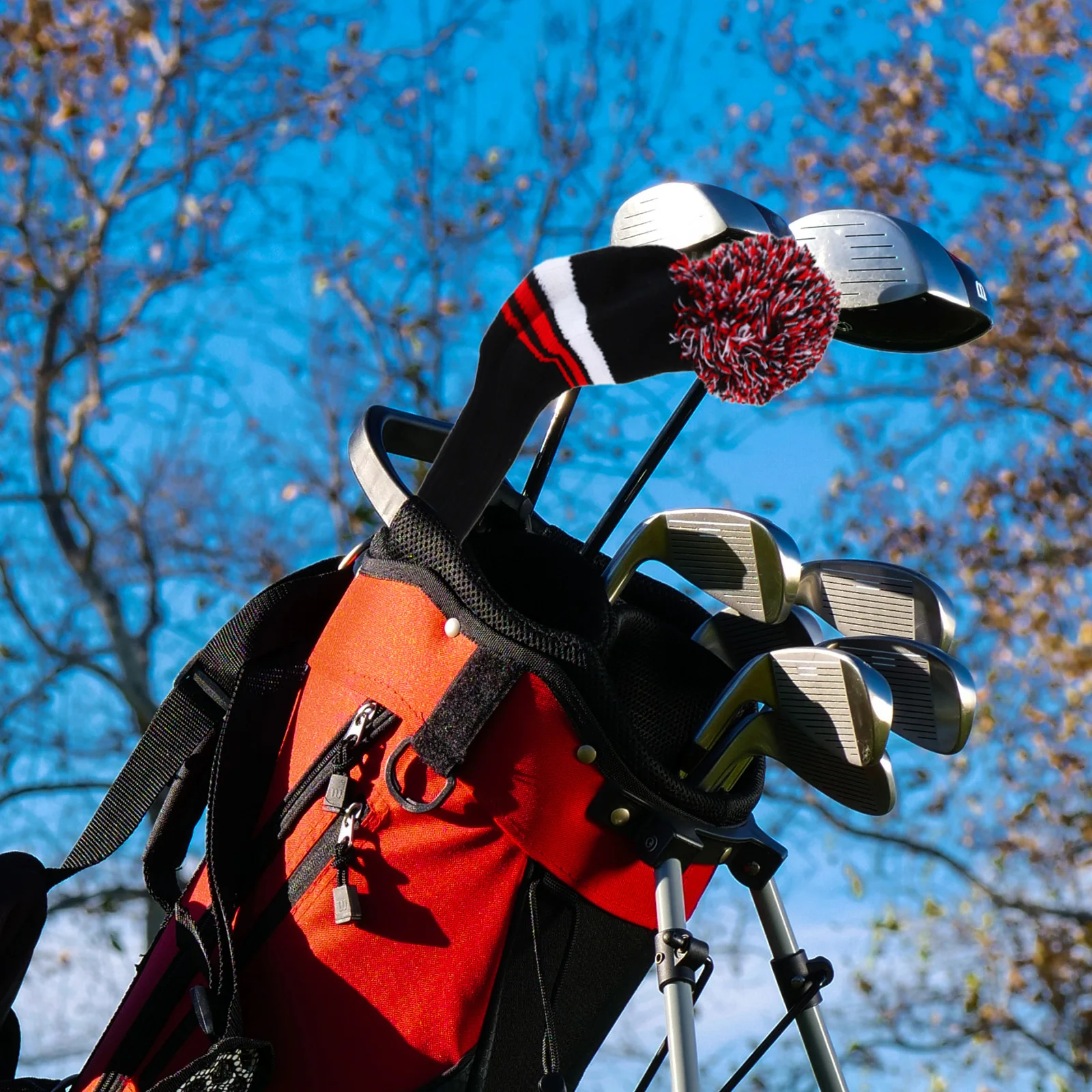 

3 Pcs Golf Club Set Head Sock Wooden Pole Cover Black Headcover Covers for Miss