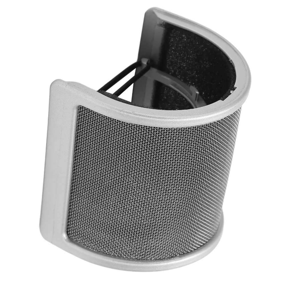 

Easy to Assemble U Shape Microphone Windscreen Adjustable Lightweight Mesh Shield Mic Shield Recording