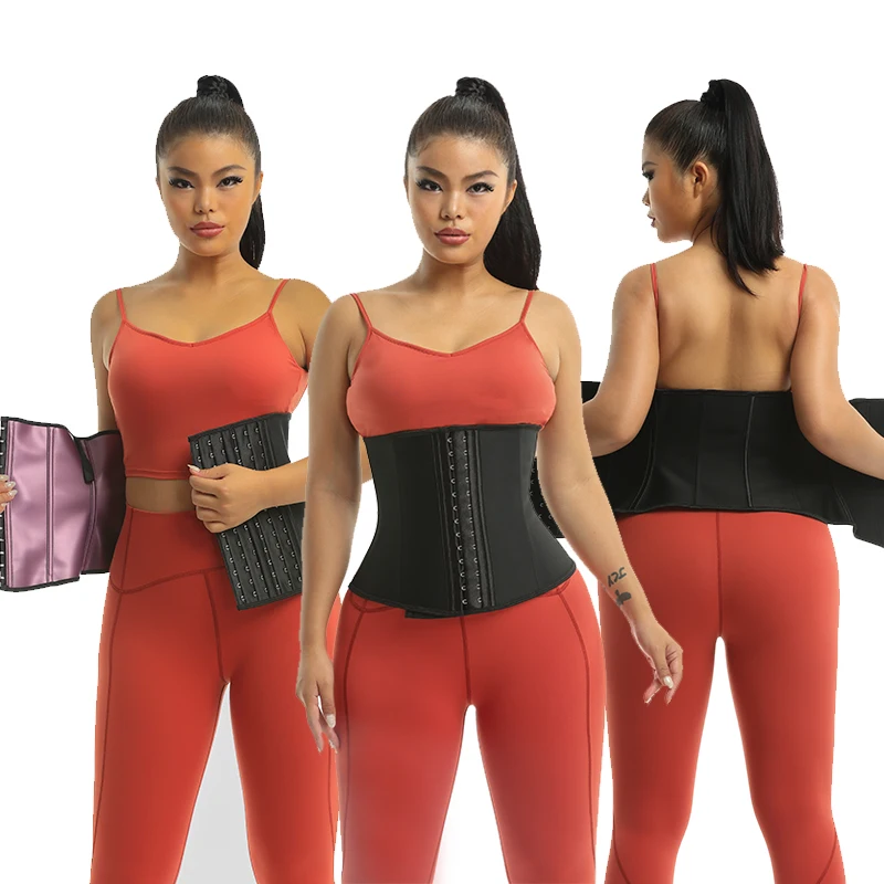 Waist Trainer Cincher Latex Corset Sauna Sweat Waist Fajas Colombianas Post Surgery Belly Shaping Underbust Women Body Shaper