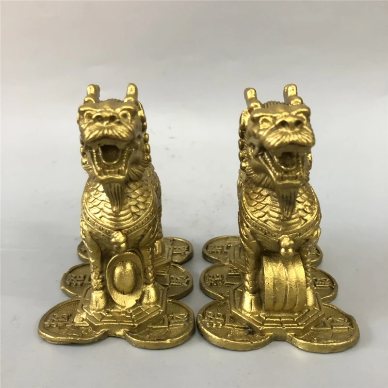 Eight-Trigram , Brass Ingot Money Kirin Home Decor Craft Ornament