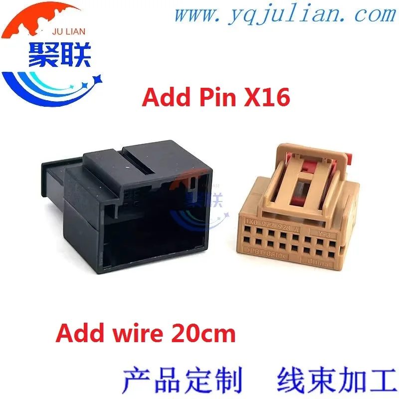 1Set 16pin 1K0 972 928 A Wire Auto Plug Car Unseled Wire Harness Wiring Connector 1K0972928A
