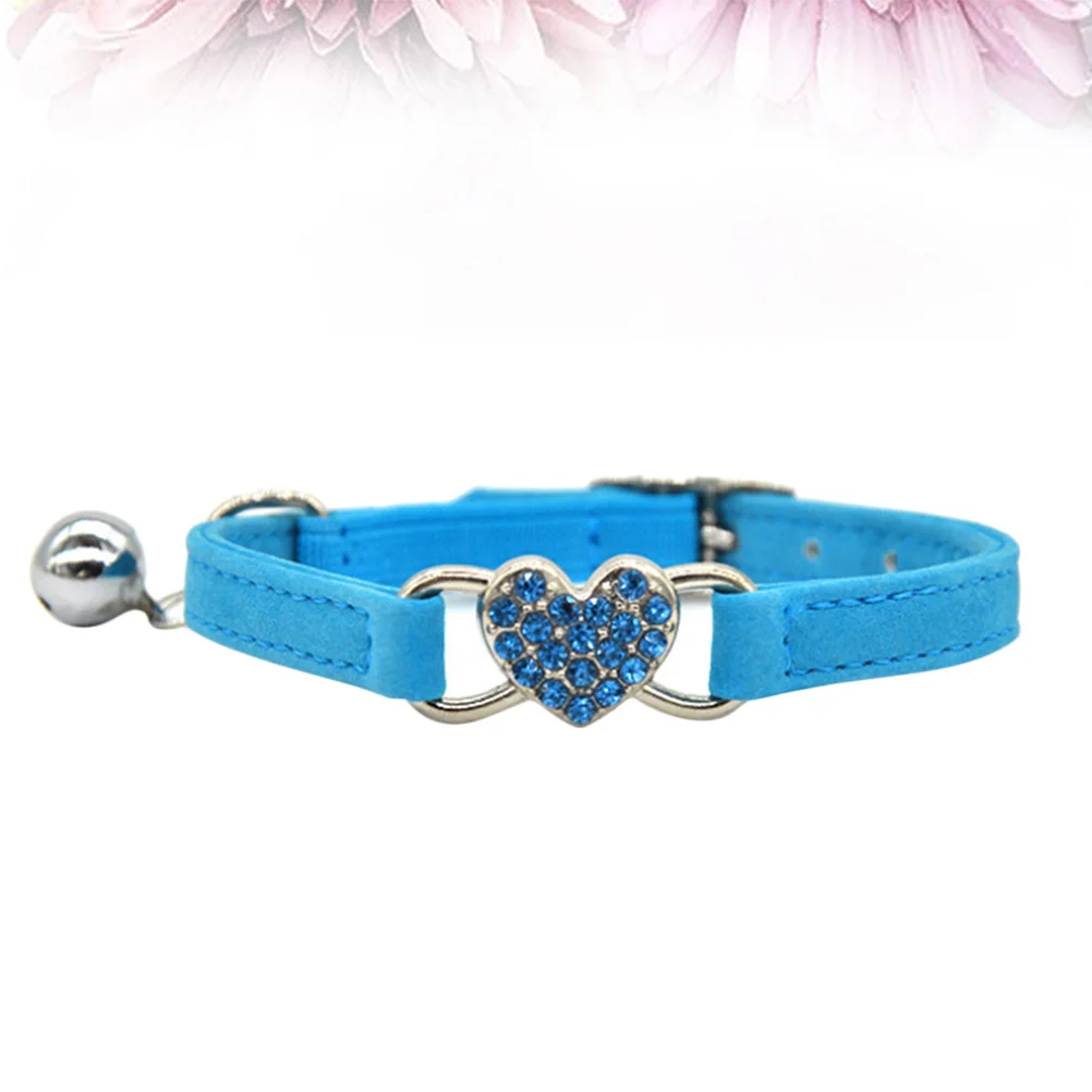 

1pc Heart Rhinestone Cat Collar Adjustable Pet Neck Chain For Kitten Outdoor Jewelry Accessory Pet Supplies
