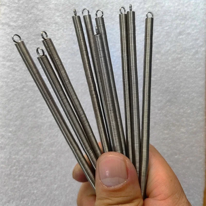 Molla di tensione in acciaio inossidabile 304, molla di estensione del gancio con diametro del filo 0,3-0,4 mm, molla di tensione ad anello circolare doppio chiuso