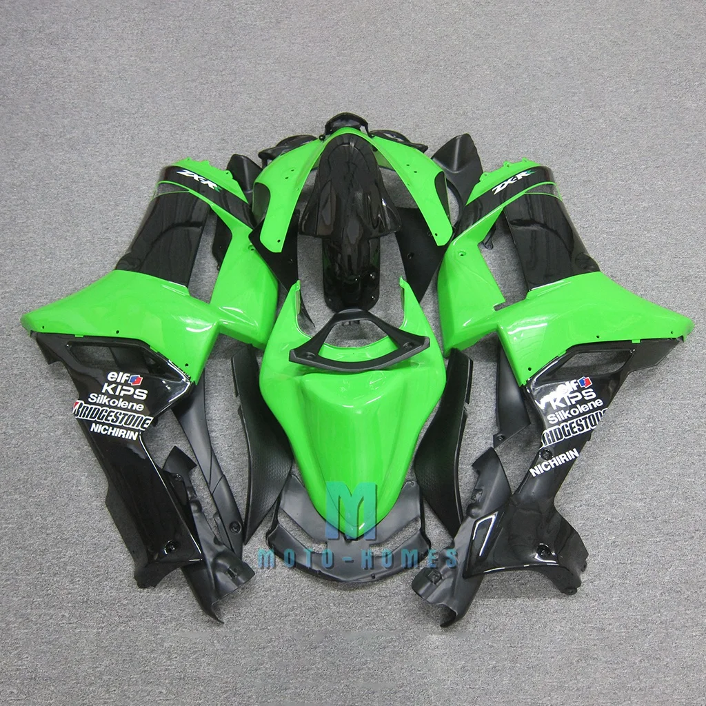 ABS Plastic Fairings Set for ZX 6R 2007 2008 Kawasaki Ninja ZX6R 07 08 100% Injection Street Circuit Motorcycle Bodywork Green