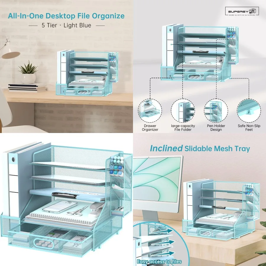 supeasy-organizador-de-bandejas-de-cartas-de-papel-de-malla-de-5-niveles-con-portalapices-y-cajon-para-suministros-de-oficina-solucion-de-almacenamiento-de-escritorio-con-3