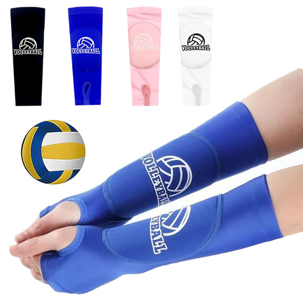 1Pair Kids Adults Volleyball Arm Sleeve Gloves Forearm Compression Test Training Wrist Support Brace Protector Sport Arm Guard