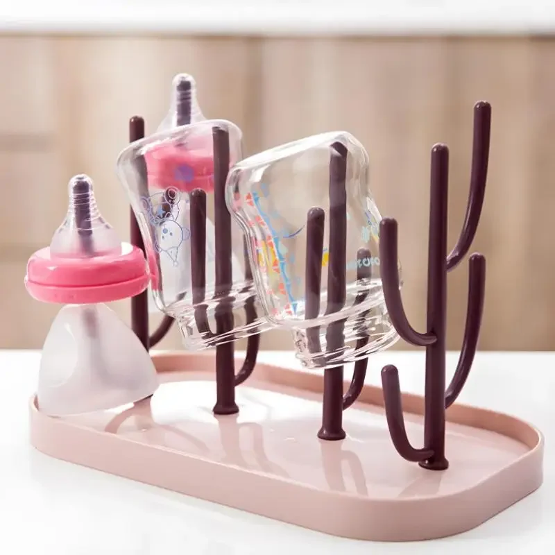 Stendino per tazze per bambini Scolapiatti per bottiglie di latte per biberon Dispenser per asciugatura Asciugatrice per biberon Scolapiatti Porta ciuccio per capezzoli
