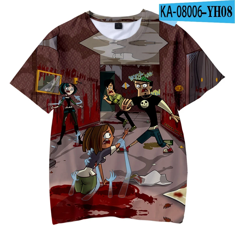 Total Drama Tshirt 3D Print Men Short sleeve t shirts Hip Hop streetwear O-neck T-shirt Funny Cartoon Unisex clothing