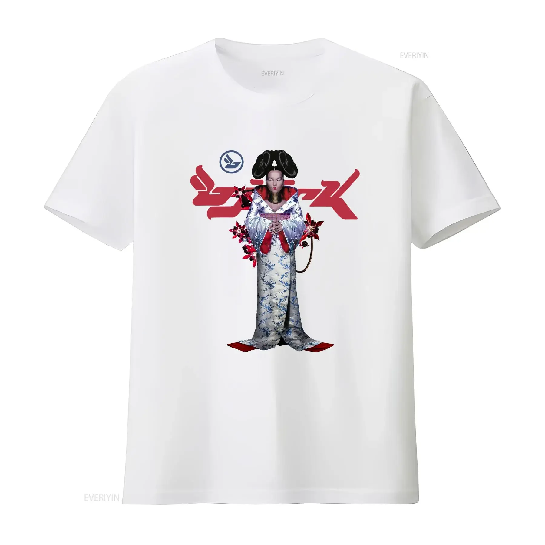 hot new Bjork T Shirt color full size 1 sided vintage Washed Stylish homme graphic streetwear Casual Top For Everyday Wear