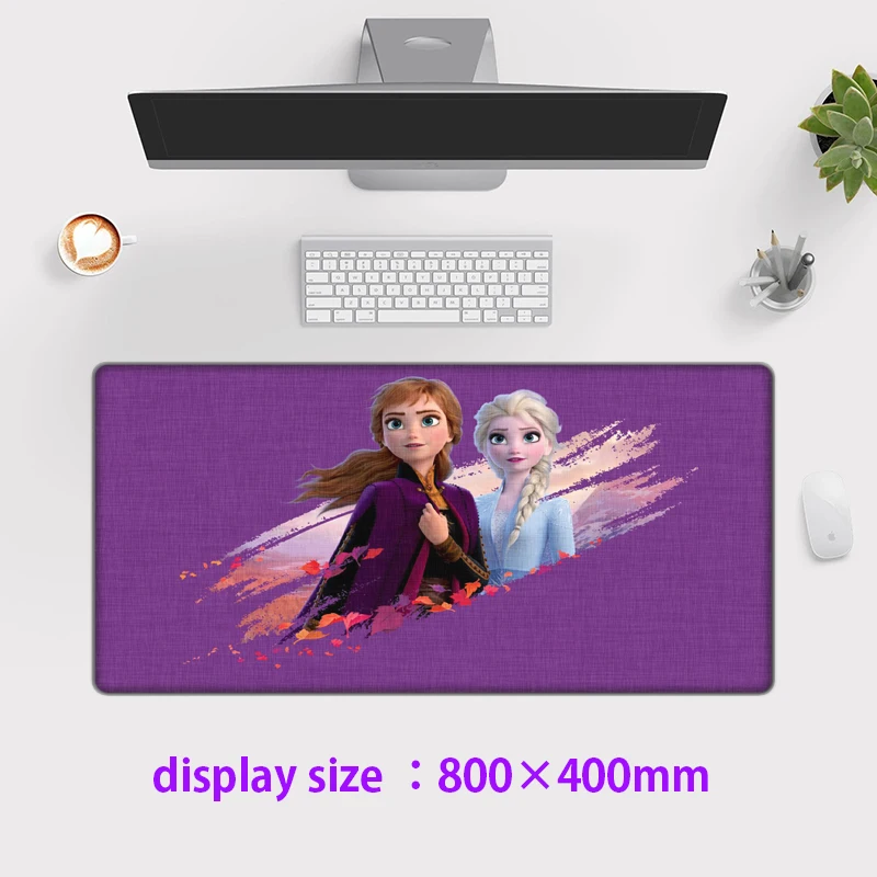 Disney Cartoon Frozen Elsa XXL Mouse Pad Gamer Accessory Hot Large Computer Lock Edge Keyboard Mat Anime Strange Dropshipping