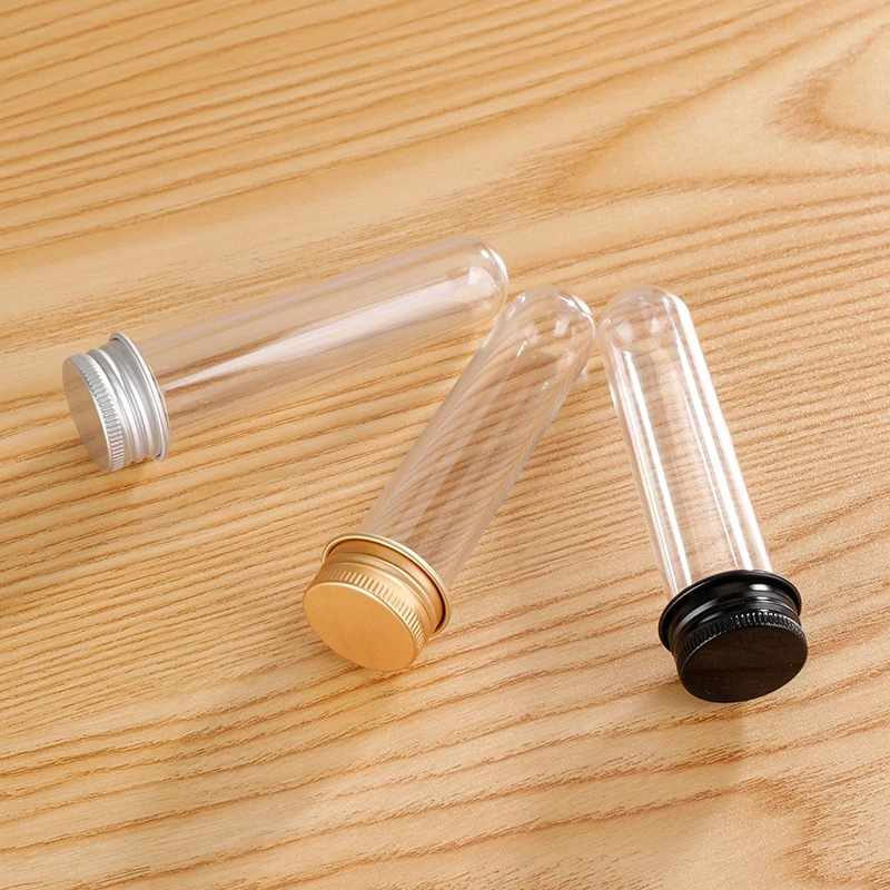 3PCS 30ml transparent cylindrical pet tube Empty bottle mask powder paste capsule candy stationery plastic bottles