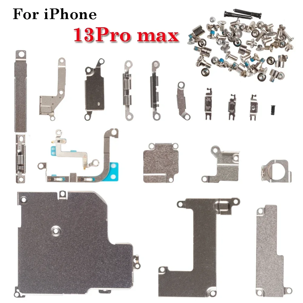 Full Inside Small Metal Holder Bracket Parts Shield Plate Set Kit+Full Screws For iPhone 12 13 14 Mini Pro Max Parts Accessories