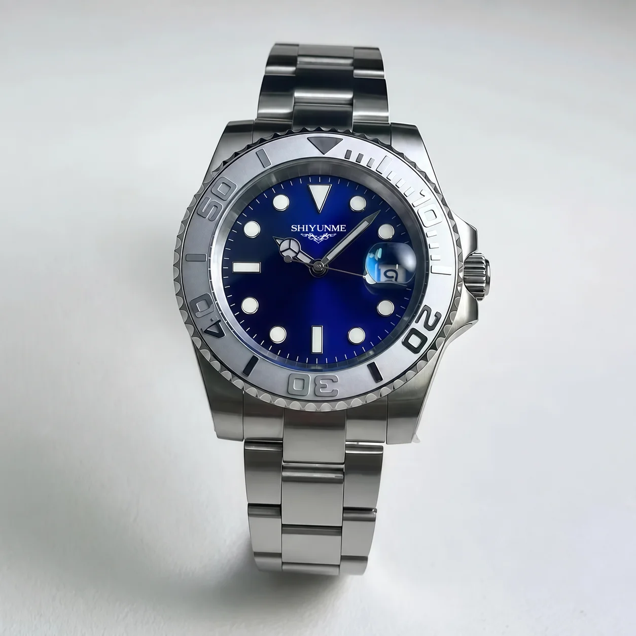 40MM Men's Automatic Mechanical Sports Watch, 904L, Full-Featured, World Time, Stainless Steel