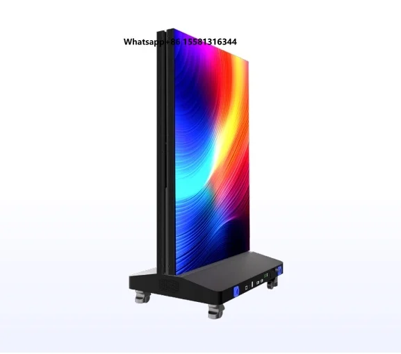 Portable Removable Three-Folding LED Advertising Display Screen with HDR10+ and 600cd Brightness for Multi-Scene P1.86 Model