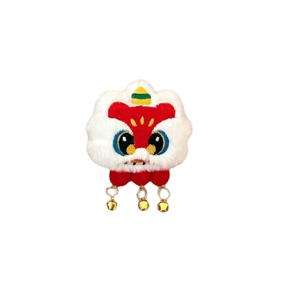 Chinese Style Lion Dance Tassels Pendant Year of The Goat Cartoon Lion Dance Keychain Awakened Lion Lucky Mascot Plush Doll