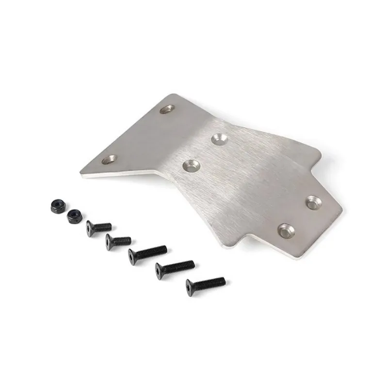 Front & Rear Extra Large Stainless Steel Skid Plates And Bumper Protector for LOSI 5T KM X2 Rovan LT