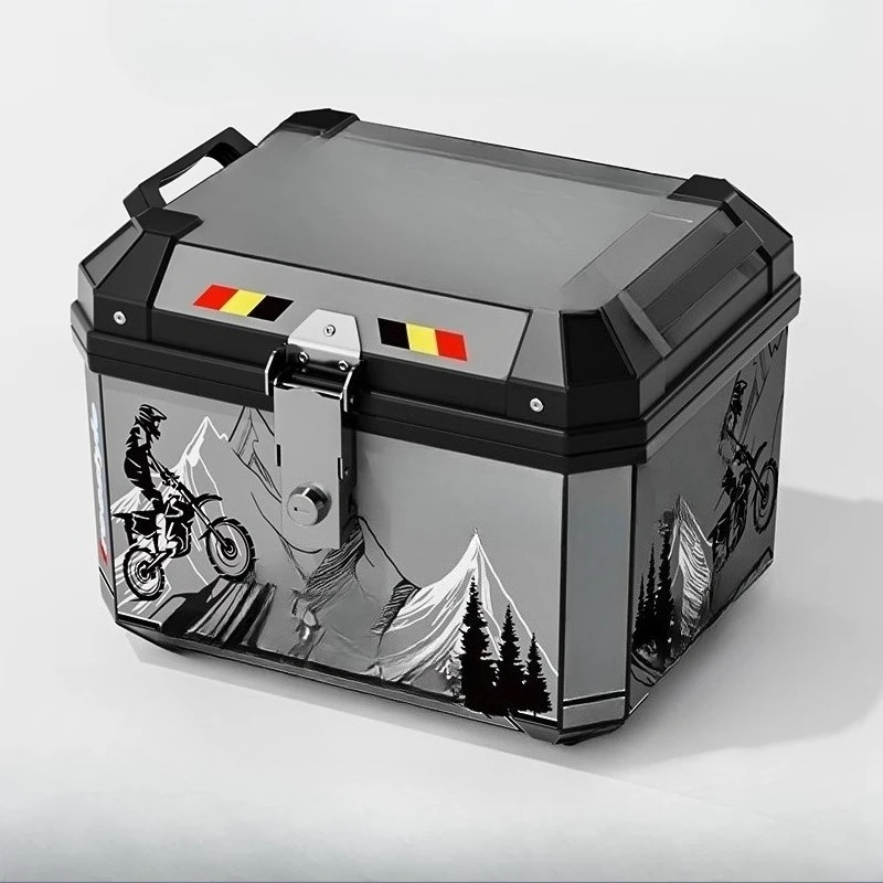 

Electric vehicle trunk universal detachable large capacity motorcycle trunk thickened waterproof non-aluminum alloy