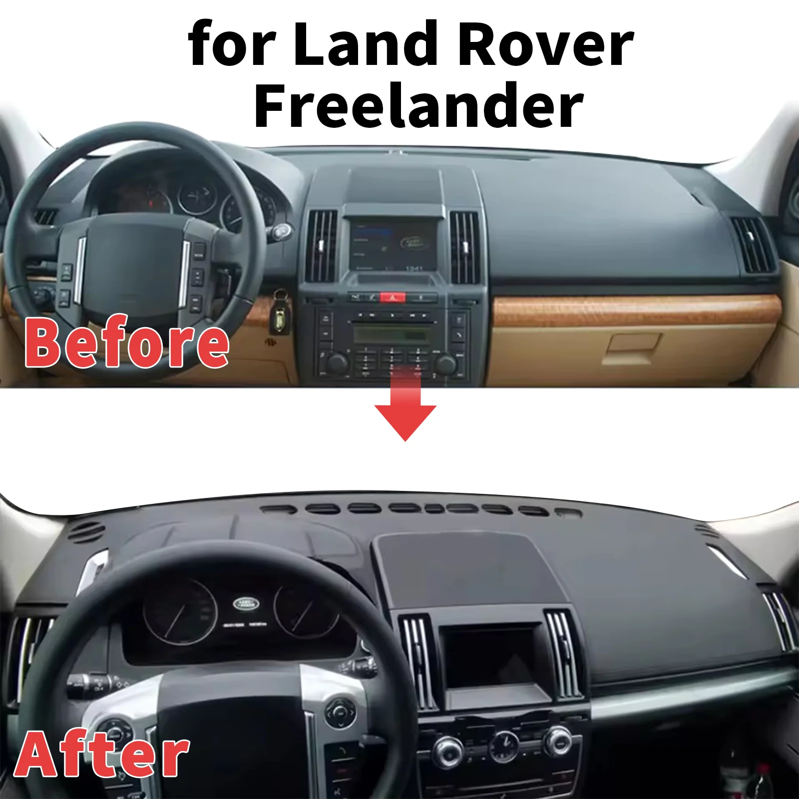 

for Land Rover Freelander 2 LR2 2006-2015 L359 Dashboard Cover Sun Shade Protector Dashmat Anti-Glare UV Carpet Mat Dash Mat