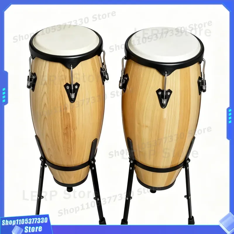 Professional Wooden Conga Drum Set 10 11 12 Inch Latin Percussion Instrument with Stand for Stage Performance OEM Custom