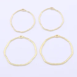 20Pcs Tibetan Gold Color Round Hollow Open Geometric Charms Pendants for DIY Earrings Jewelry Making Findings Accessories