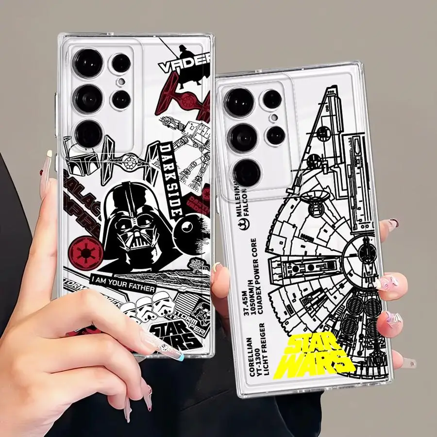 Capa para Samsung Galaxy S26 S23 Ultra S24 Note 20 Ultra 10 S25 Edge S21 S20 Plus S22 FE Capa de Telefone Star Wars Darth Vader