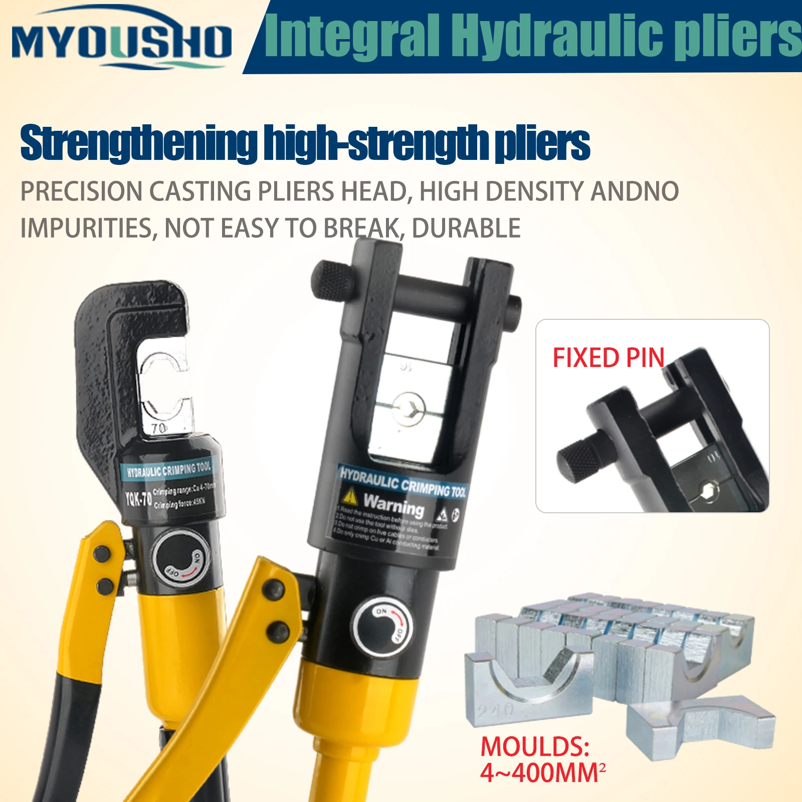 Myousho Hydraulic Crimping Tool Cable Lug Crimper Plier Hydraulic Compression Tool YQK-70~300 Pressure 4-300mm Pressure Cabl