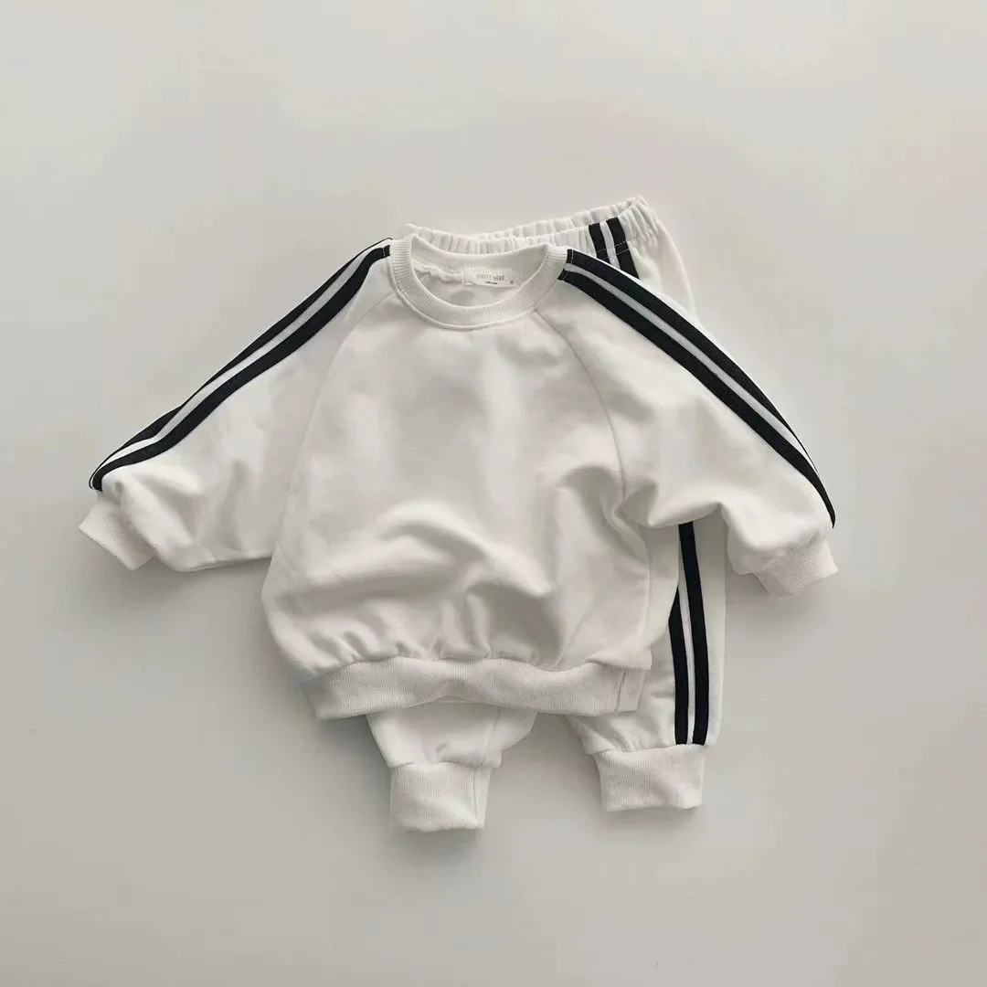 1177 Baby Clothing Set Korean 2026 Autumn Baby Boy's Suit Sweater +Pants Casual Two Piece Suit 0 1 2 3 4 5 Years