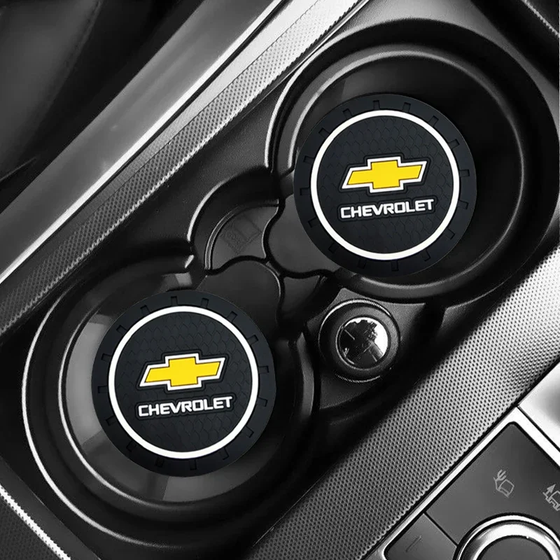 Car Anti Slip Coaster Anti-noise Water Cup Pad Cushion Car Accessories For Chevrolet Cruze Malibu Sail Spark Captiva Equinox