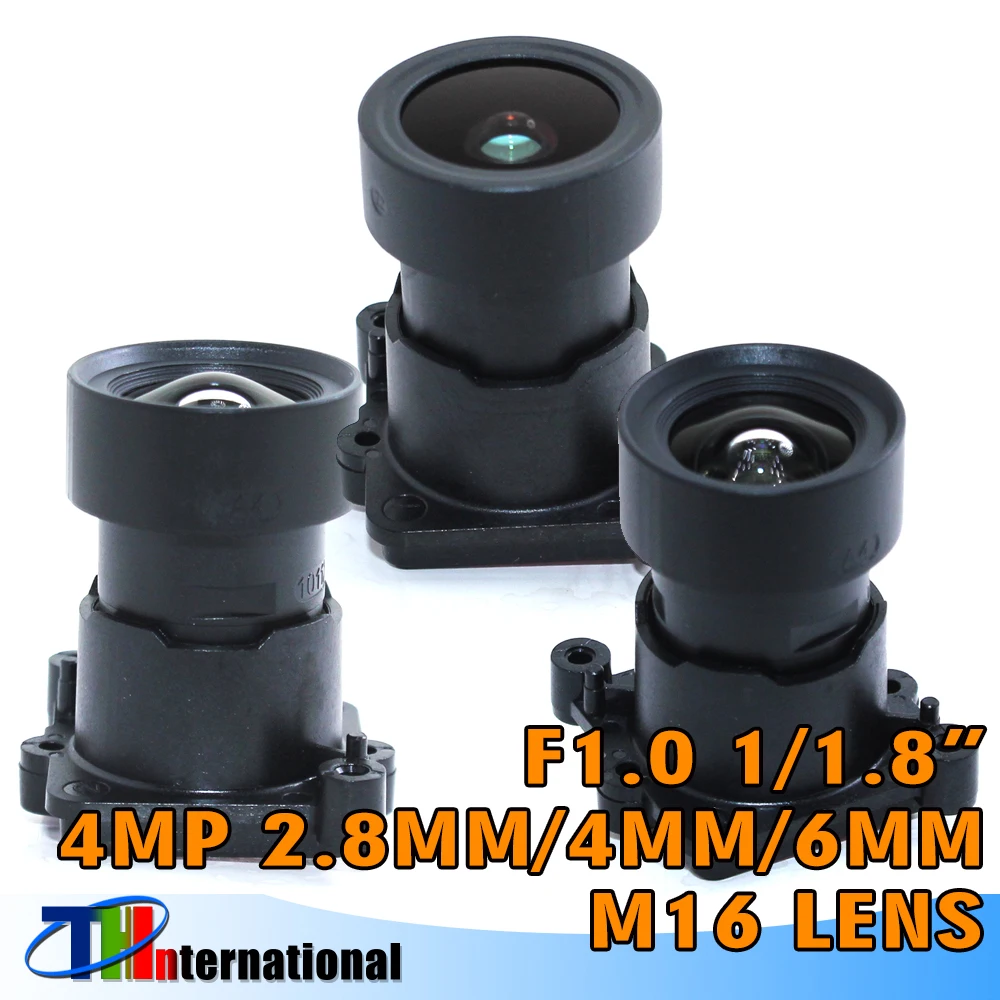 

4MP F1.0 1/1.8" 2.8mm/4mm/6mm M16 Lens Superstar Fixed Focus Full-Color Lens+M16 Bracket for HD AHD FHD IP Camera Chip