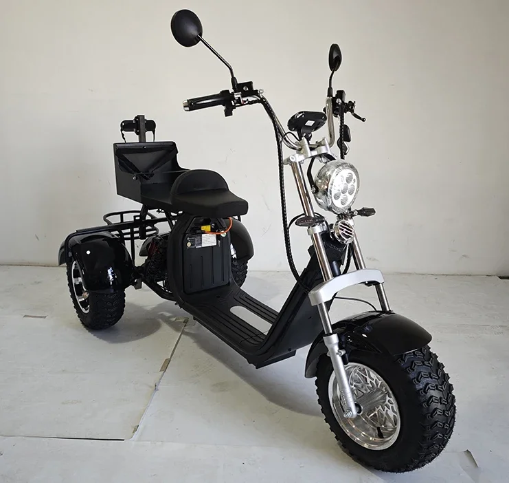 Brand New US/EU Warehouse 2000w 60v12ah/20ah lithium battery citycoco fat tire 3 wheel electric mobility scooters with golf bag