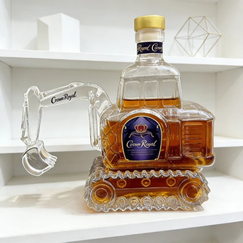 2026 New Heavy-Duty Excavator Whiskey Decanter Premium Craftsmanship Gift for Builders Collectors Whiskey Lovers Unique Barware