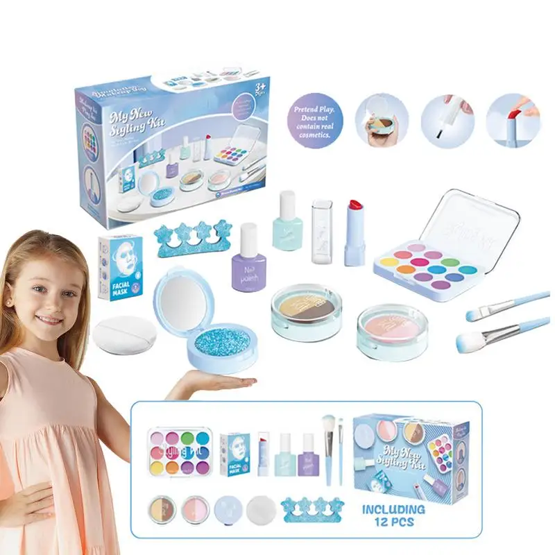 Faire semblant de maquillage pour enfants, faux jeu, jouet de maquillage, ensemble cosmétique, blast inative, beauté