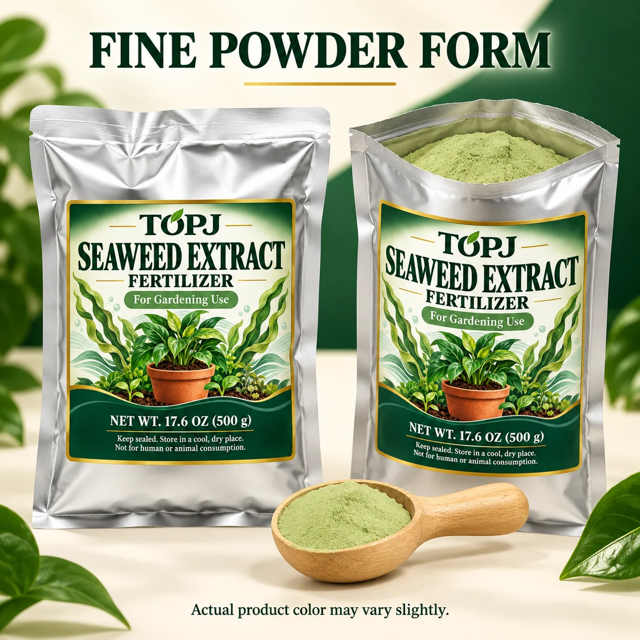 TOPJ Excellent Quality Advanced Nutrient Hydroponic Seaweed Extract Powder Fertilizer For Improving Soil