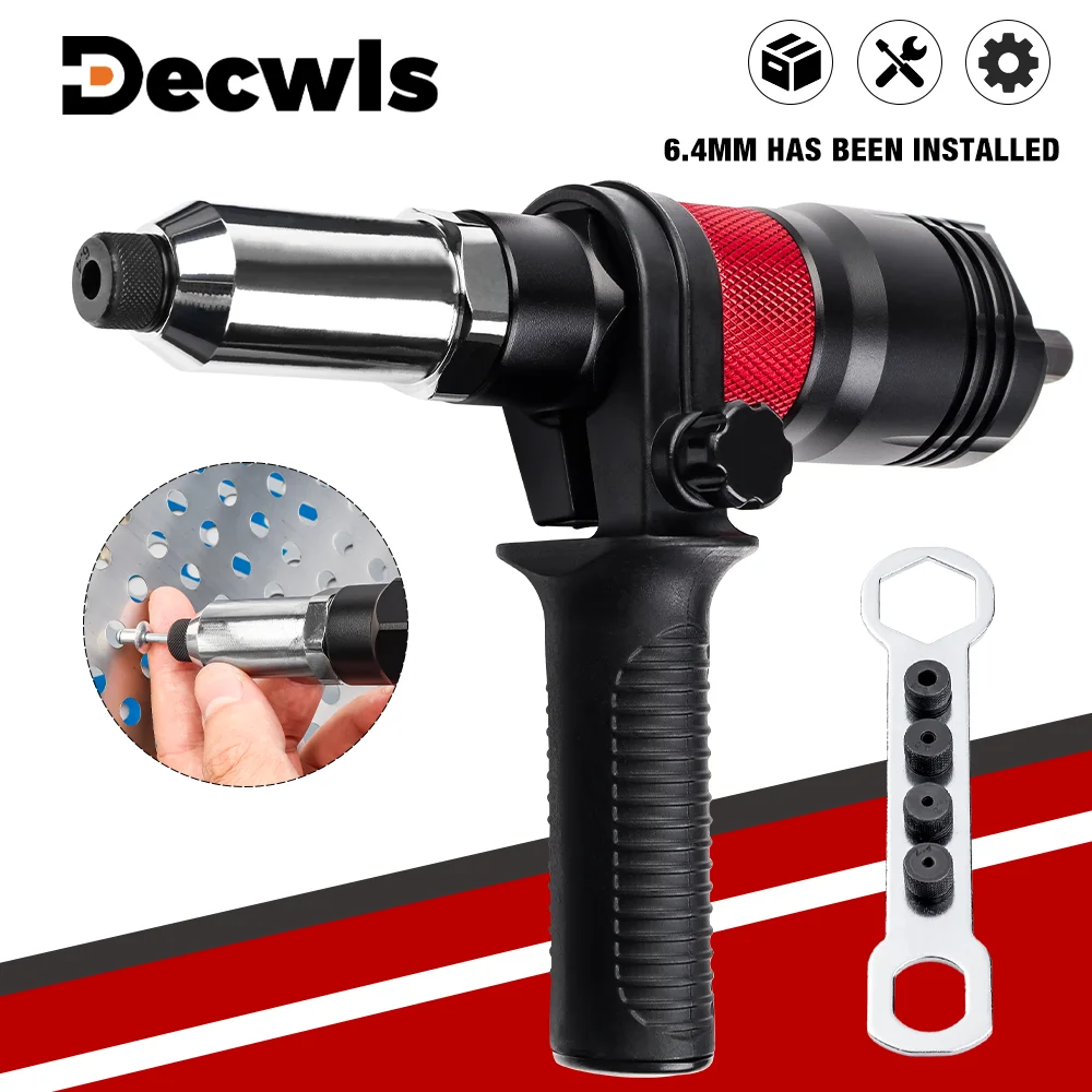 Riveting Machine Electric Rivet Gun Adapter Home 2.4-3.2-4.0-4.8-6.4mm Riveting Tools Cordless Multi-function Riveting Machine