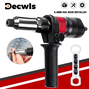 Rivening machine, electric pistol adapter, 2.4mm-3.2mm-4.0mm-4.8mm-6.4mm with strap, wireless multifunction machine, suitable for electric drills 10 MAIN SALES ELECTRICAL RIVITER - №5