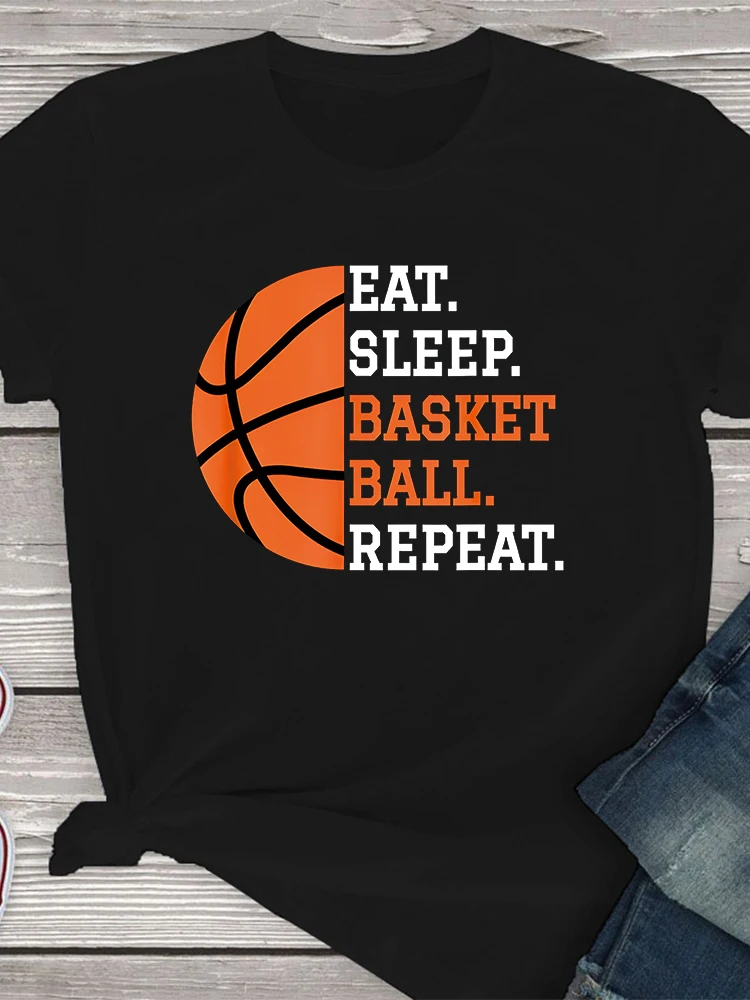 Creative design basketball graphic t-shirt women's top summer round neck short sleeved fashionable Harajuku y2k T-shirt